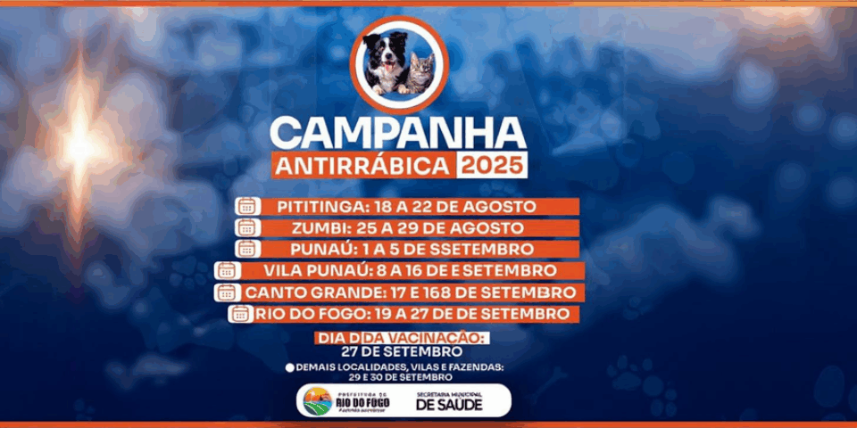 VACINAÇÃO ANTIRRÁBICA 2025