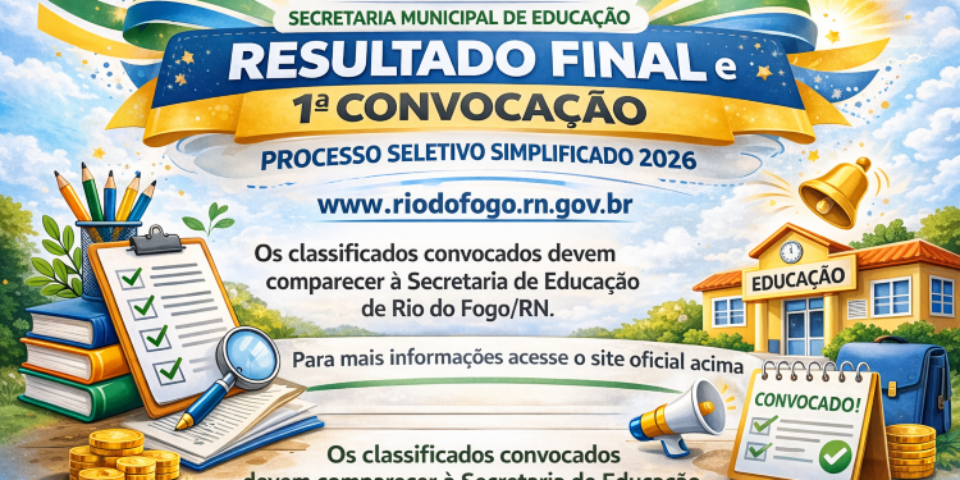 EDITAL DE RESULTADO FINAL DO PROCESSO SELETIVO SIMPLIFICADO 001/2026