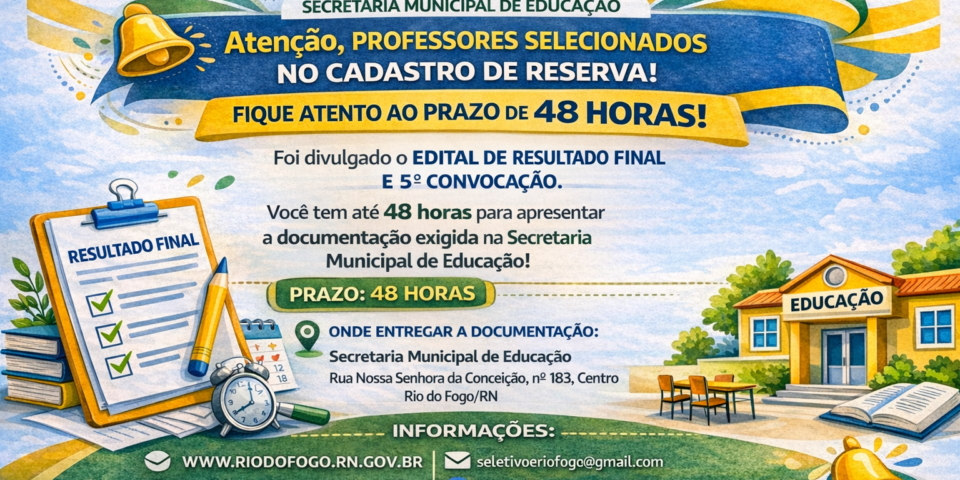 EDITAL DE RESULTADO FINAL DO PROCESSO SELETIVO SIMPLIFICADO 001/2026